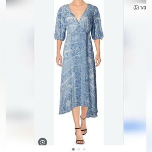 Calvin Klein Blue and White Maxi Dress